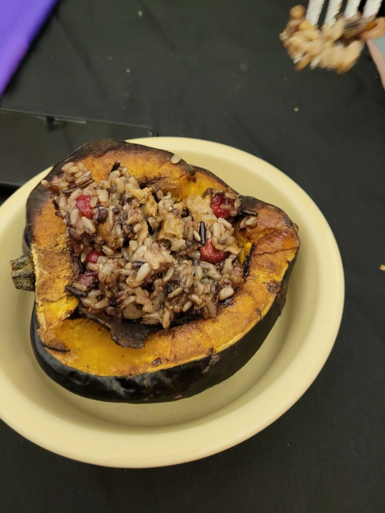 Stuffed Acorn Squash with Wild Rice