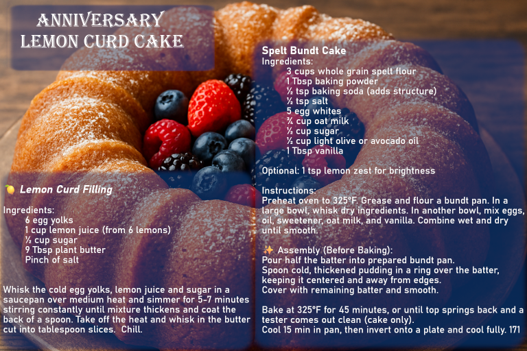 Pucker Up Lemon Anniversary Bundt Cake