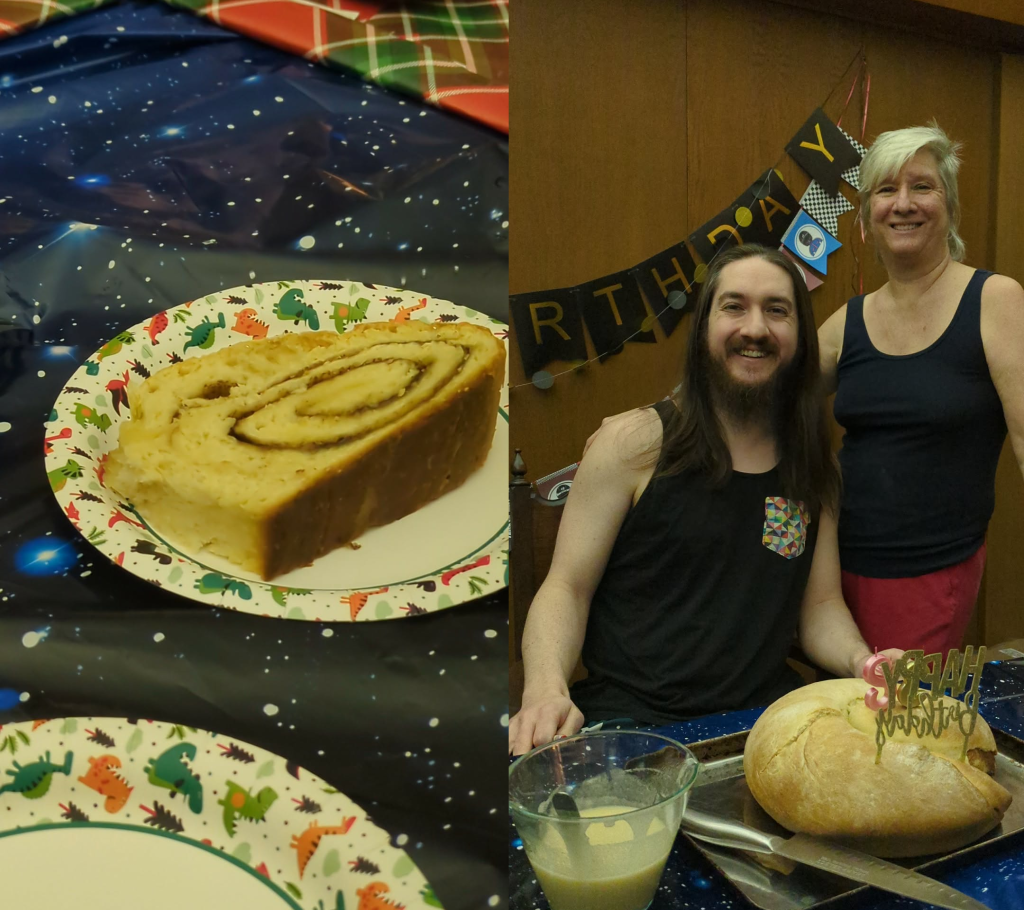Sourdough Cinnabon Birthday - The Redneck Vegetarian
